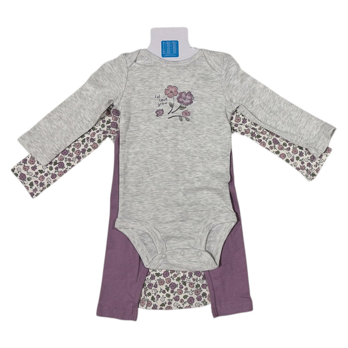 Carter's Girls Long Sleeve Bodysuit & Pant Set, 3 Piece