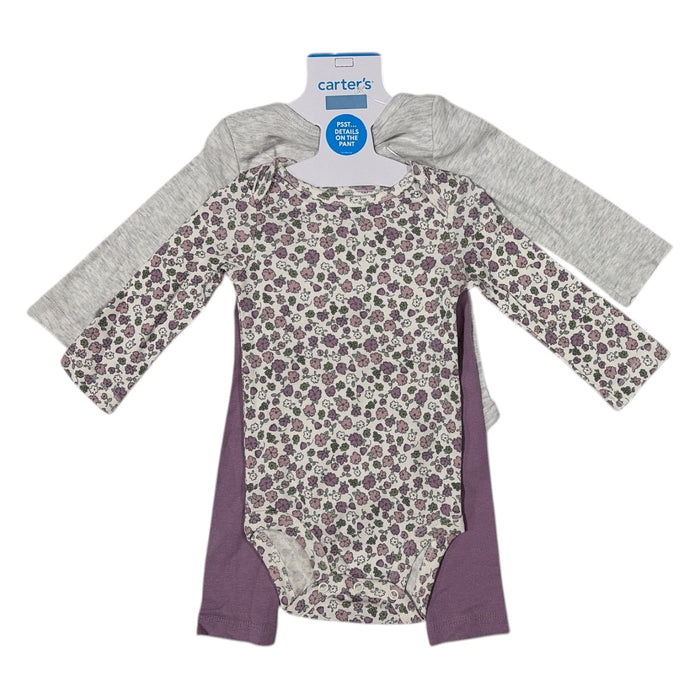 Carter's Girls Long Sleeve Bodysuit & Pant Set, 3 Piece