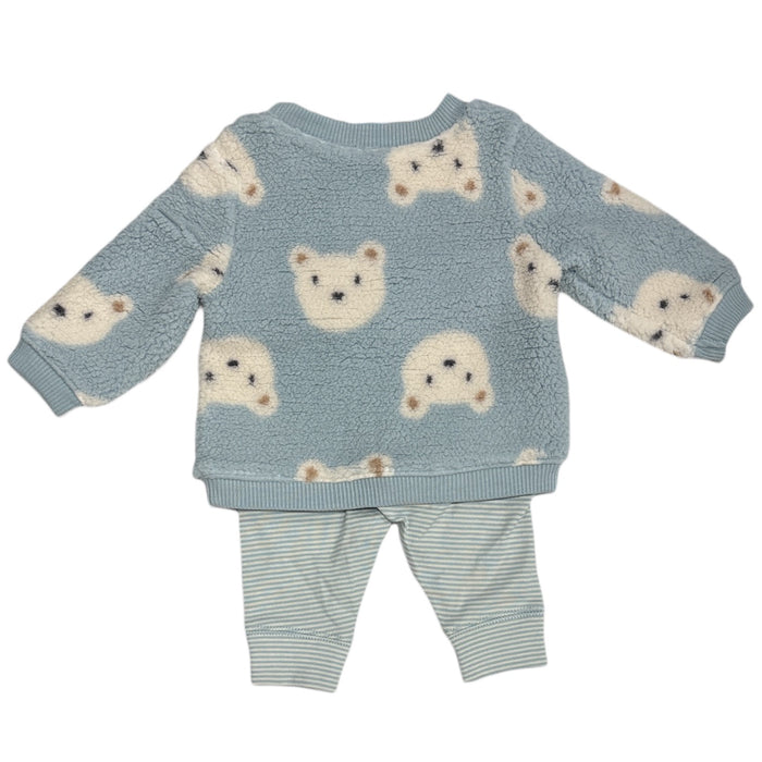 Carter's Baby Unisex Polyester Fleece Sweater & Cotton Legging Set