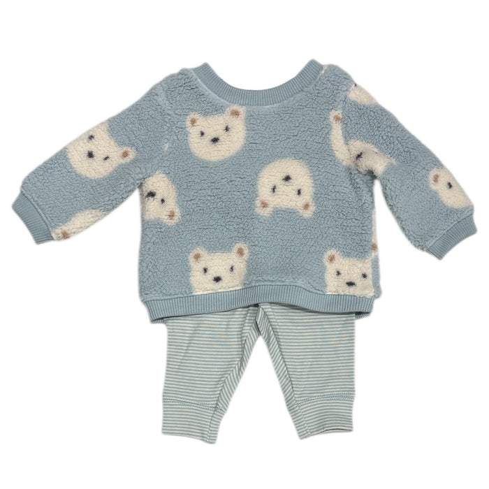 Carter's Baby Unisex Polyester Fleece Sweater & Cotton Legging Set