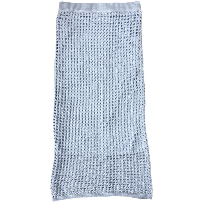 Steve Madden Ladies Machine Washable Interior Lining Elastic Waist Crochet Skirt