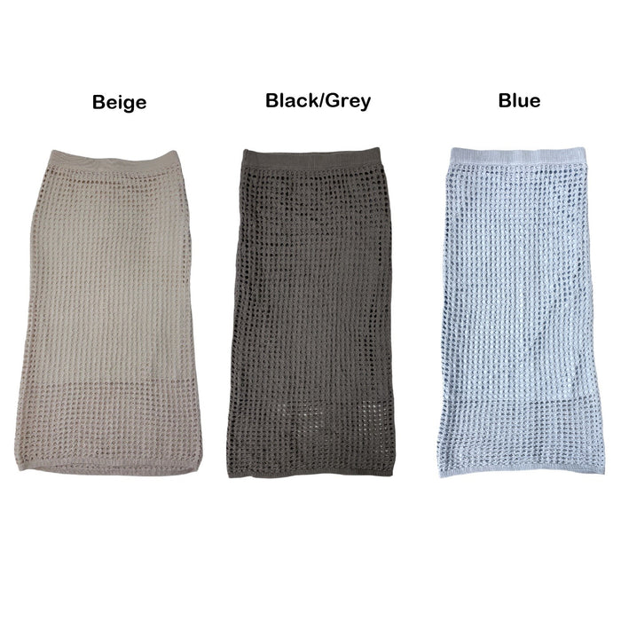 Steve Madden Ladies Machine Washable Interior Lining Elastic Waist Crochet Skirt