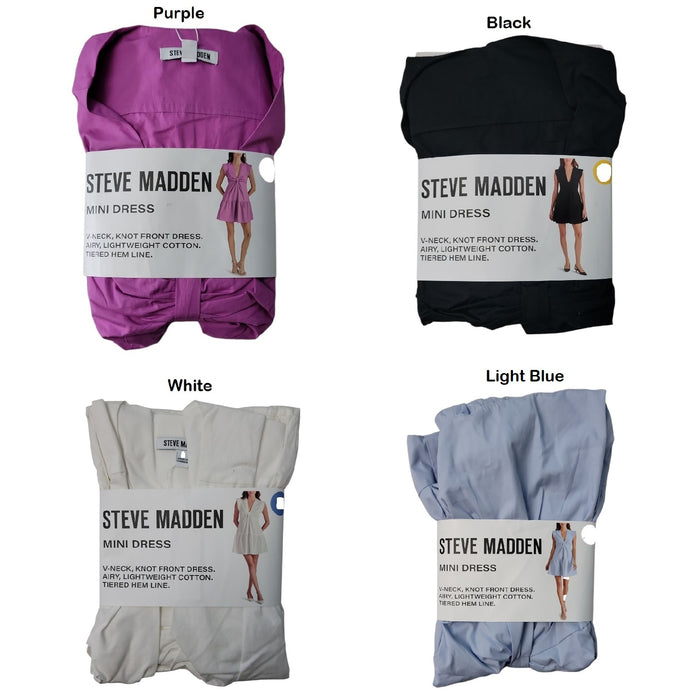Steve Madden Women's Elastic Waist Sleeveless Mini Dress