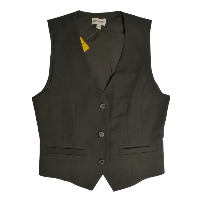 Steve Madden Women's Sharp V-Neck Missy Fit Suiting Vest