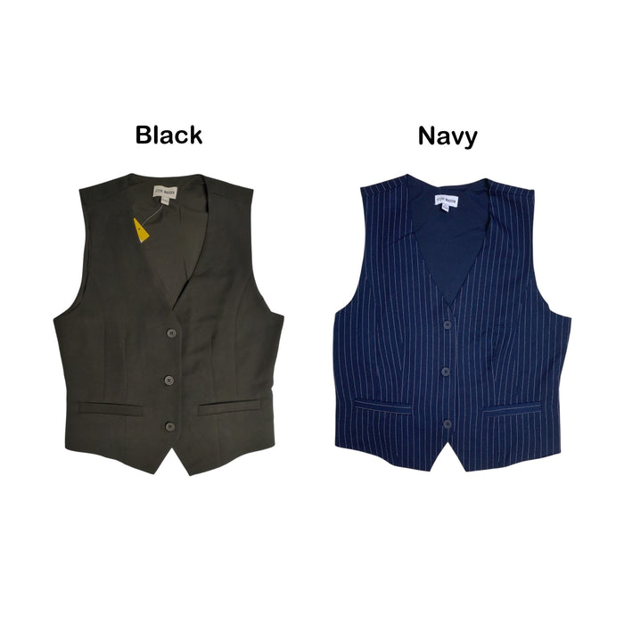 Steve Madden Women's Sharp V-Neck Missy Fit Suiting Vest
