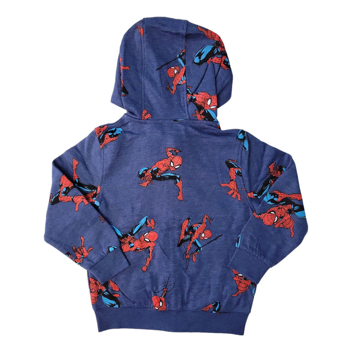 Spiderman Boy's Long Sleeve Full Zip Hooded Character Jacket