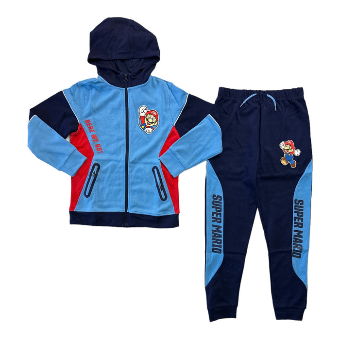 Super Mario Boy's 2 Piece Full-Zip Hoodie & Jogger Pant Set