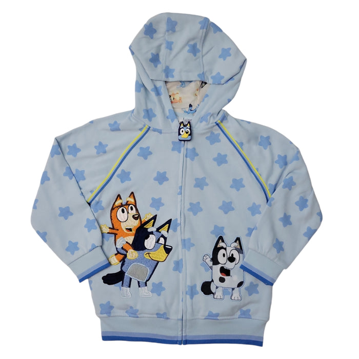 Character Boys Soft Fleece Full Zip Side Pockets Embroidered Details Hoodie