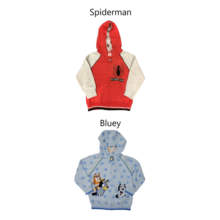 Character Boys Soft Fleece Full Zip Side Pockets Embroidered Details Hoodie