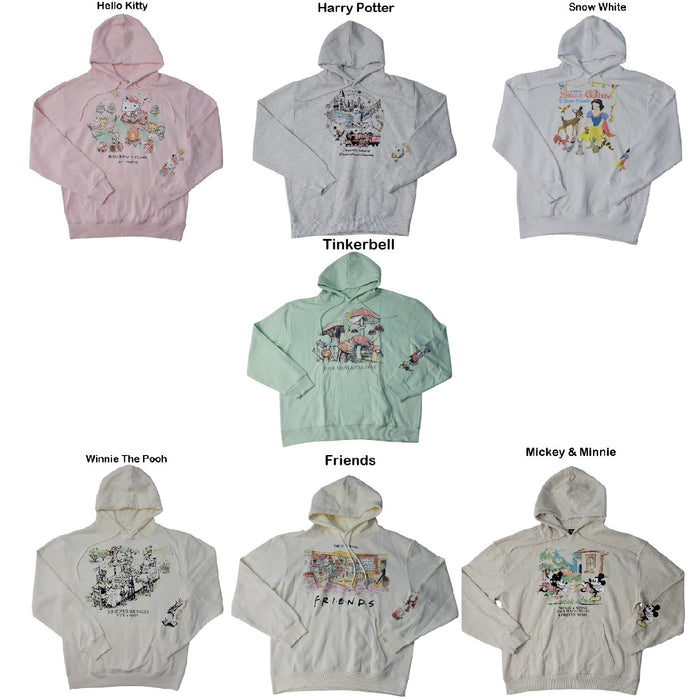 Women's Character Kangaroo Pocket Adjustable Drawstring Hoodie
