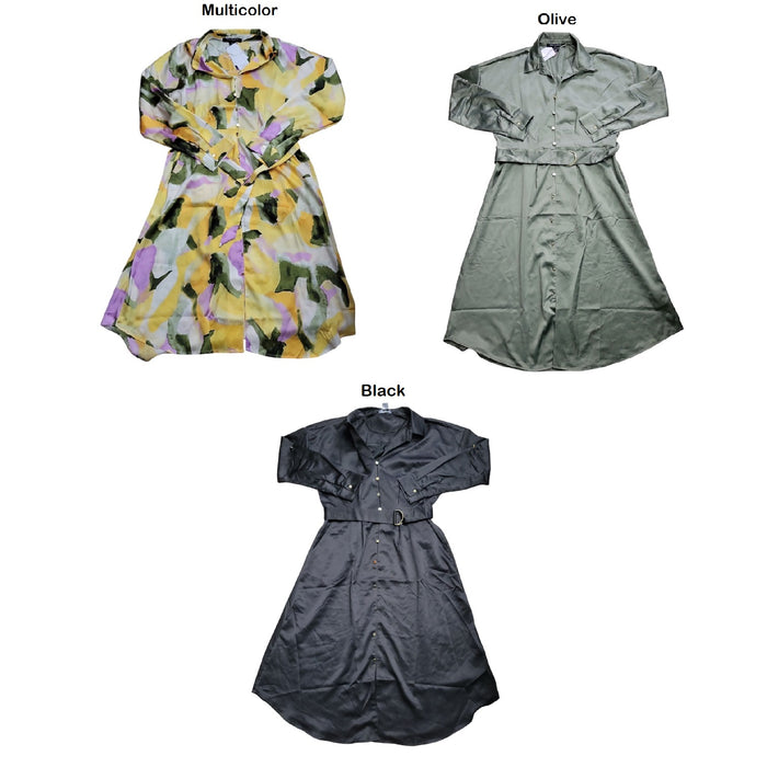 French Connection Women's Tailored Fit Long Shirt Midi Dress