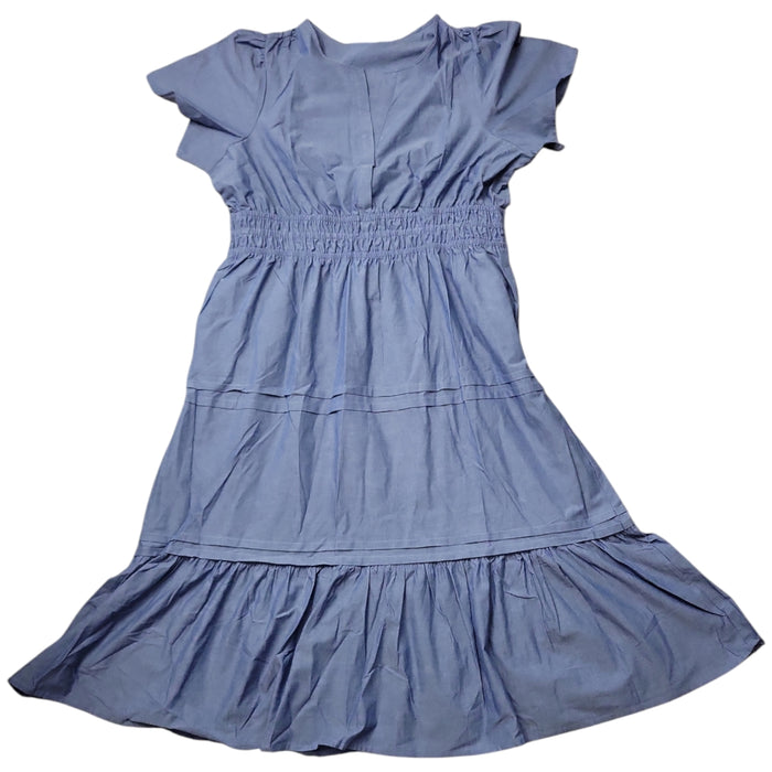 French Connection Women's Short Sleeve Buttons Maxi Dress