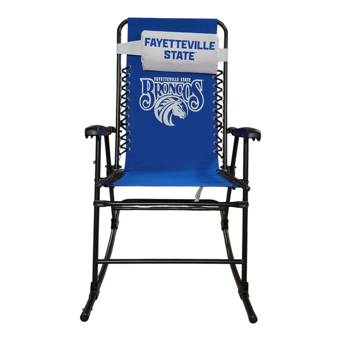 Logo Brands NCAA Folding & Portable Bungee Rocking Chair with Adjustable Pillow