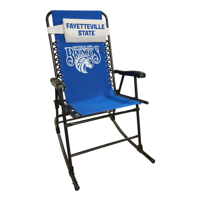 Logo Brands NCAA Folding & Portable Bungee Rocking Chair with Adjustable Pillow