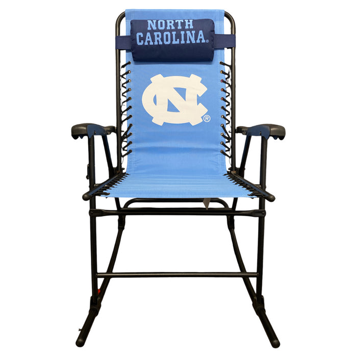 Logo Brands NCAA Folding & Portable Bungee Rocking Chair with Adjustable Pillow