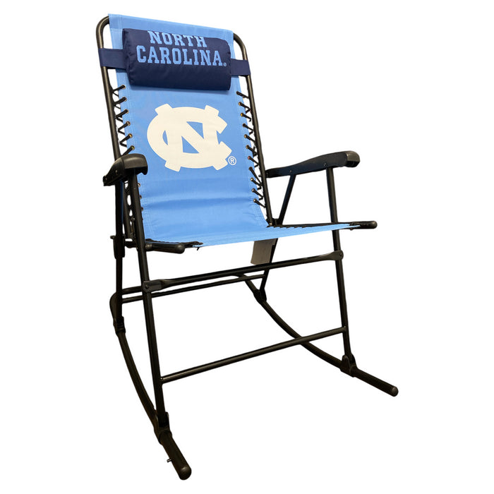 Logo Brands NCAA Folding & Portable Bungee Rocking Chair with Adjustable Pillow