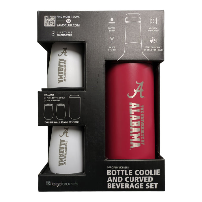 Logo Brands NCAA Stainless Steel Wine Chiller and Tumbler Set