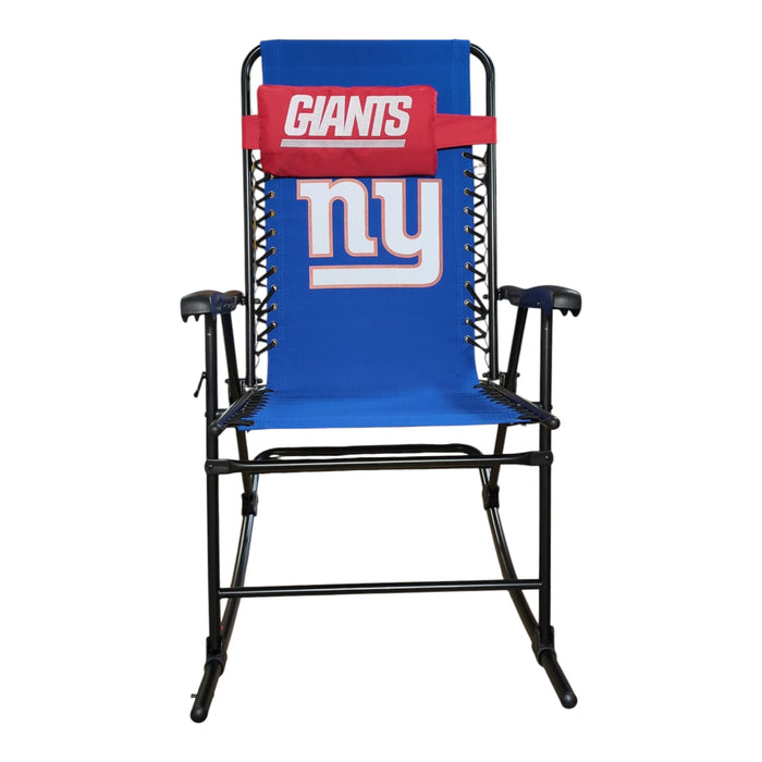 Logo Brands NFL Folding & Portable Bungee Rocking Chair with Adjustable Pillow