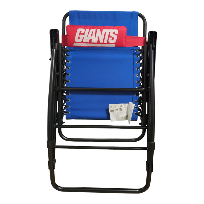 Logo Brands NFL Folding & Portable Bungee Rocking Chair with Adjustable Pillow