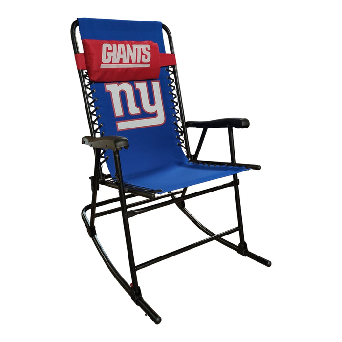 Logo Brands NFL Folding & Portable Bungee Rocking Chair with Adjustable Pillow