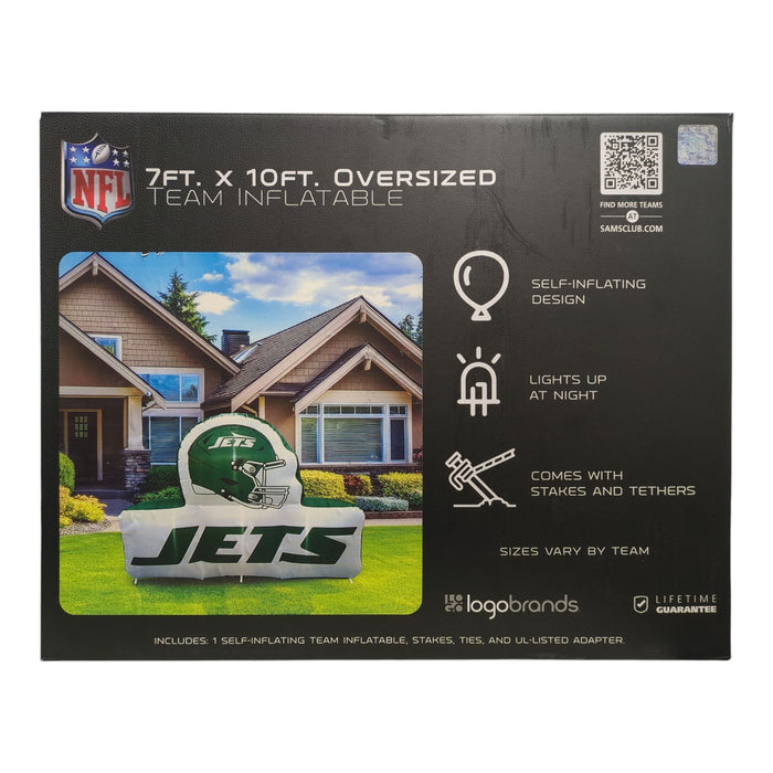 Logo Brands New York Jets Pre-Lit 7'x10' Team Inflatable