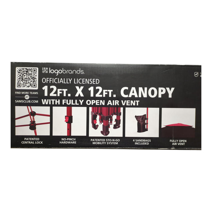 Logo Brands NCAA Portable Vented  Canopy, 12ft x 12ft, Penn State