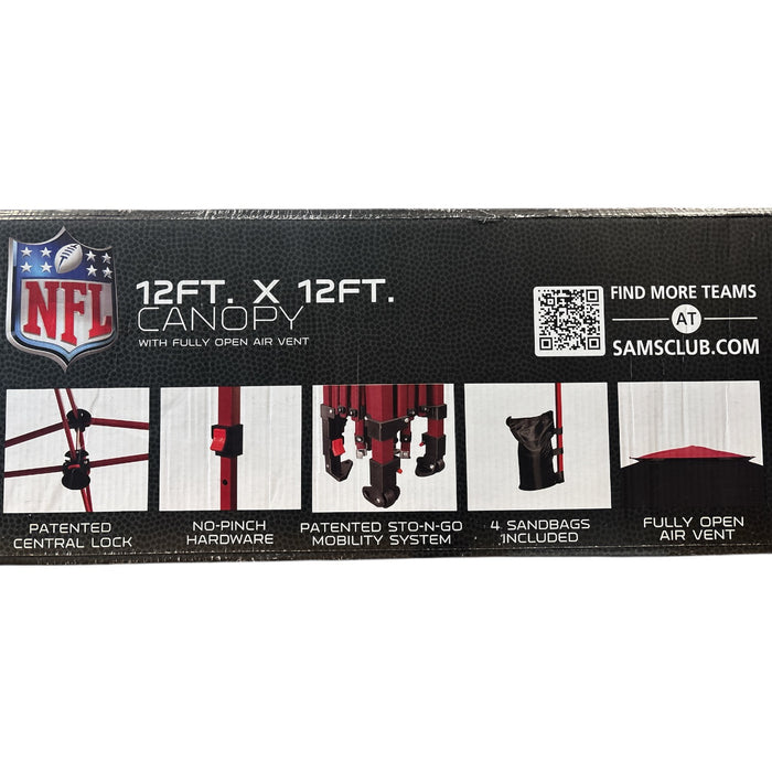 Logo Brands Officially Licensed NFL 12' x 12' Adjustable Canopy w/ Air Vent