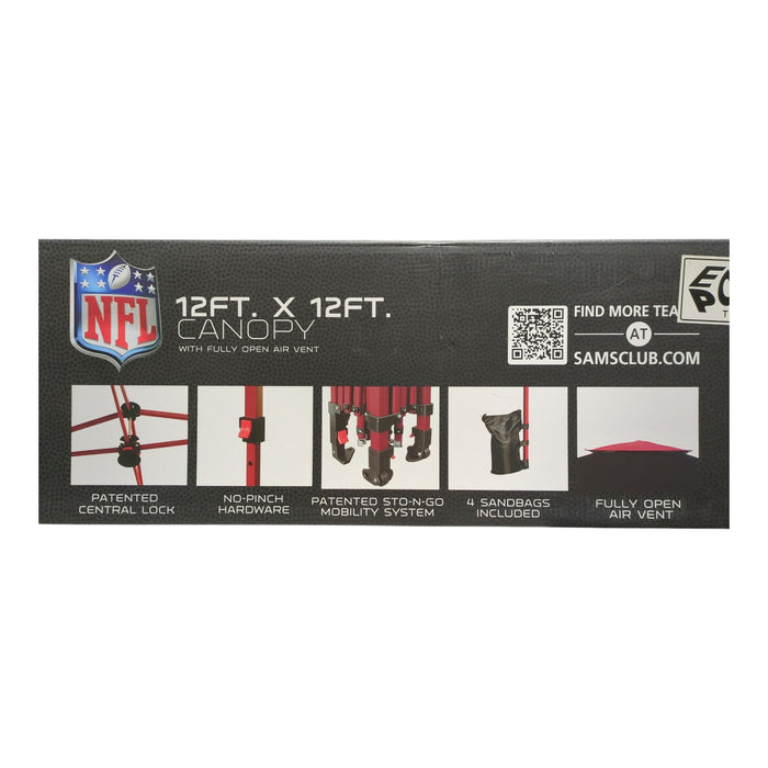Logo Brands Officially Licensed NFL 12' x 12' Adjustable Canopy w/ Air Vent