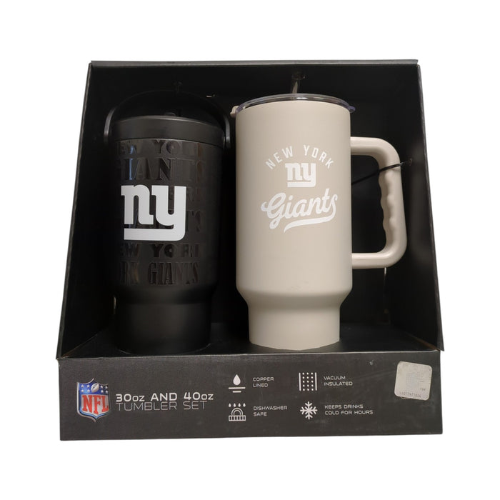 Logo Brands NFL Branded Powder Coated Stainless Steel Tumbler Set