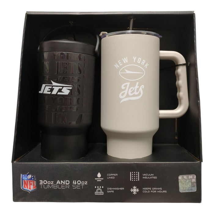 Logo Brands NFL Branded Powder Coated Stainless Steel Tumbler Set