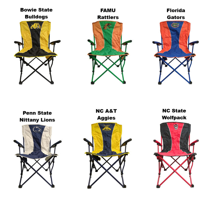 Logo Brands NCAA Heavy Duty Steel Framed Hard Arm Chair