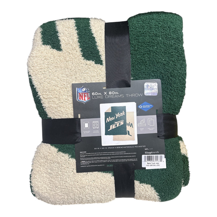 Logo Brands NFL Luxe Dream Extra Soft Throw Blanket, 60"x80"