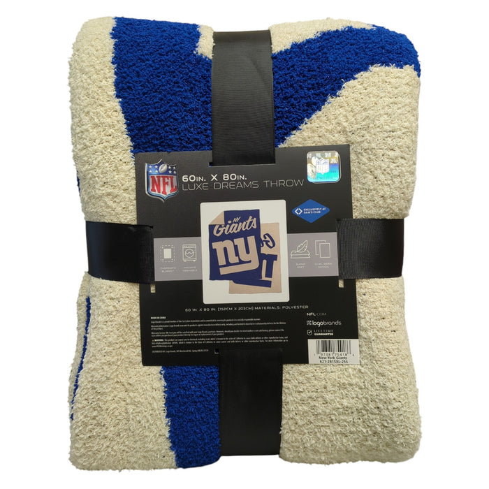 Logo Brands NFL Luxe Dream Extra Soft Throw Blanket, 60"x80"