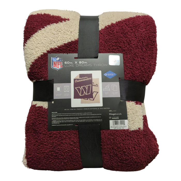 Logo Brands NFL Luxe Dream Extra Soft Throw Blanket, 60"x80"