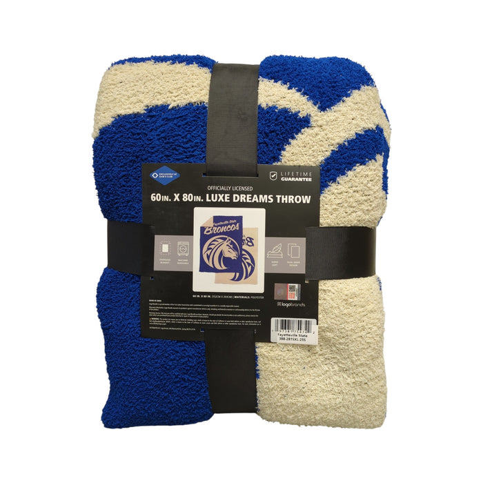 Logo Brands NCAA Luxe Dream Extra Soft Throw Blanket, 60"x80"