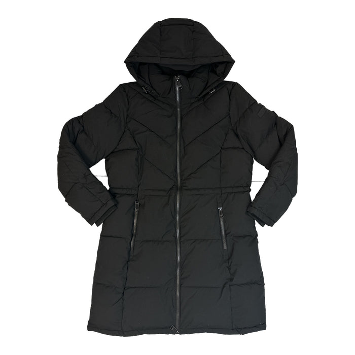 Calvin Klein Women's Long Water Resistant Removable Hooded Puffer Jacket