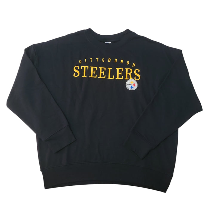 NFL Women's Relaxed Fit Chest Embroidery Long Sleeve Pullover