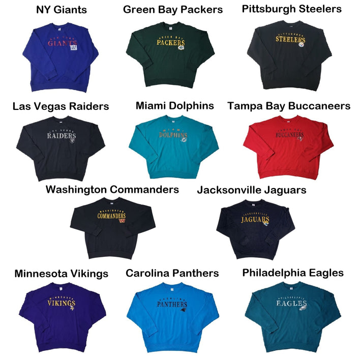 NFL Women's Relaxed Fit Chest Embroidery Long Sleeve Pullover