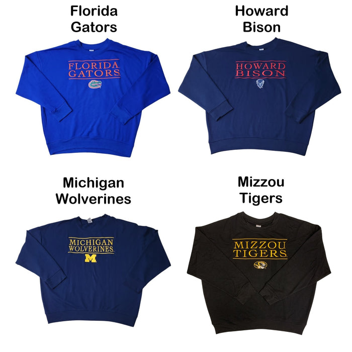 NCAA Women's Relaxed Fit Chest Embroidery Pullover