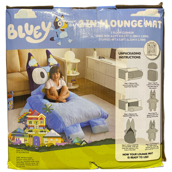 Bluey Oversized Super Soft Floor Lounger and Nap Mat with Sleeping Bag Pocket