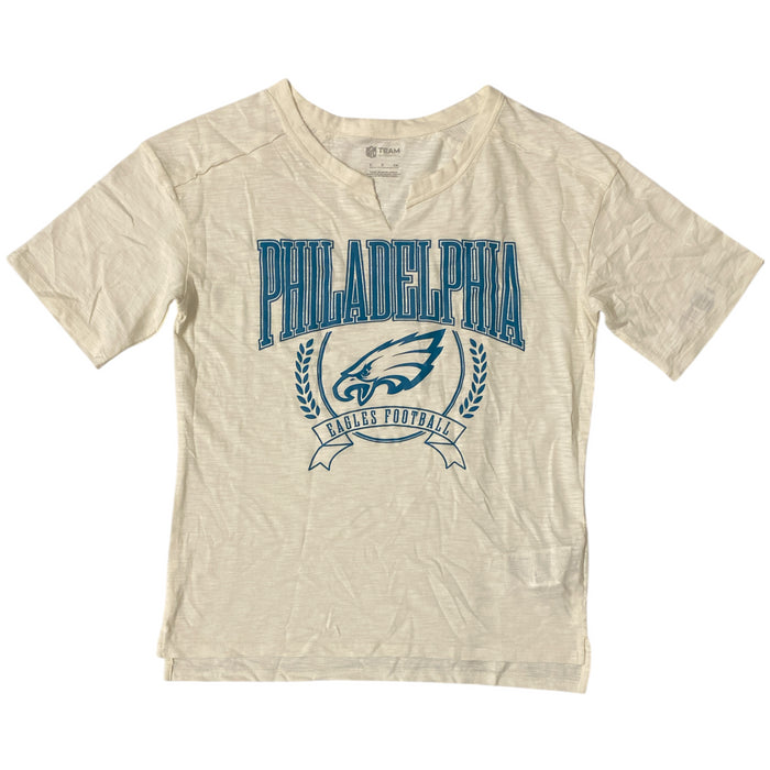 NFL Women's Crew Neckline Puff Graphic Print Short Sleeve Tee