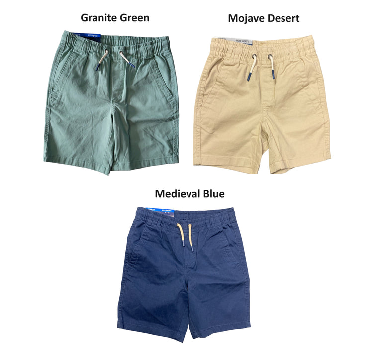 Gap Kids Boys Pull On Elastic Waistband Front & Back Pockets Stretch Soft Twill Shorts