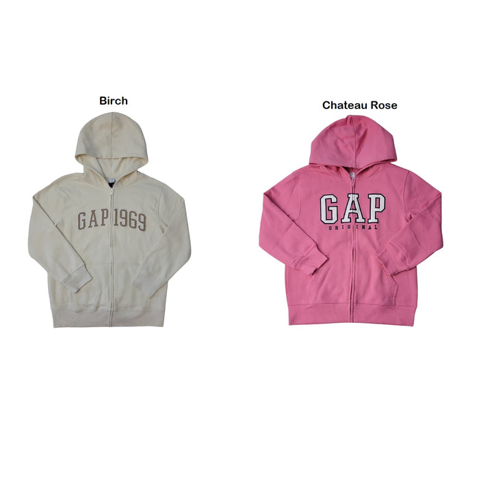 Gap Kids Boys Full Zip Embroidery Comfortable Warm Fleece Hoodie