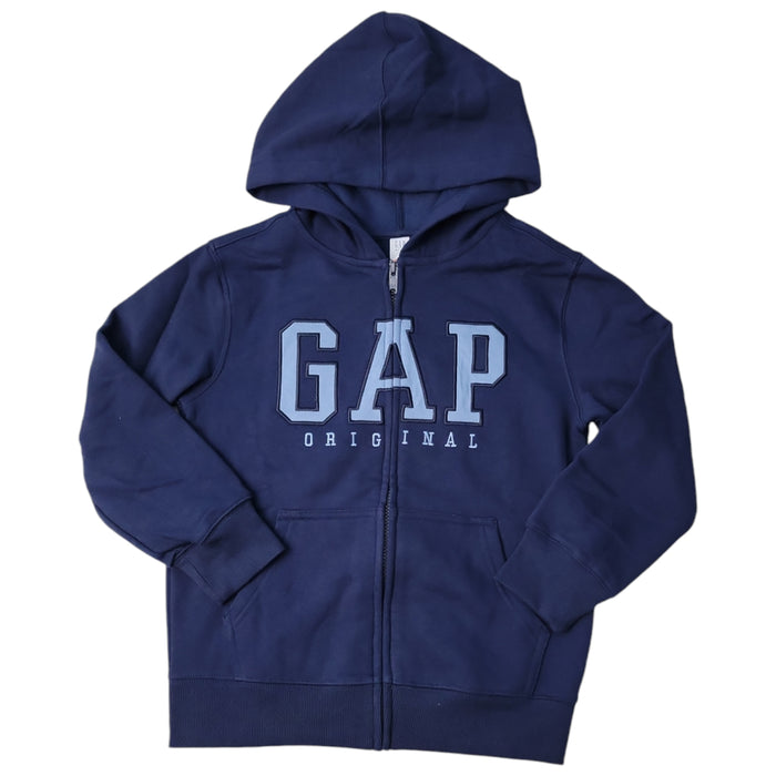 Gap Kids Boys Full Zip Embroidery Logo Fleece Hoodie