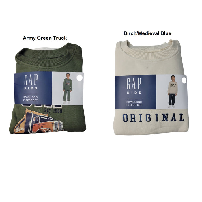 Gap Kids Boys Toddler Logo Fleece Crew Neck & Jogger Matching Set