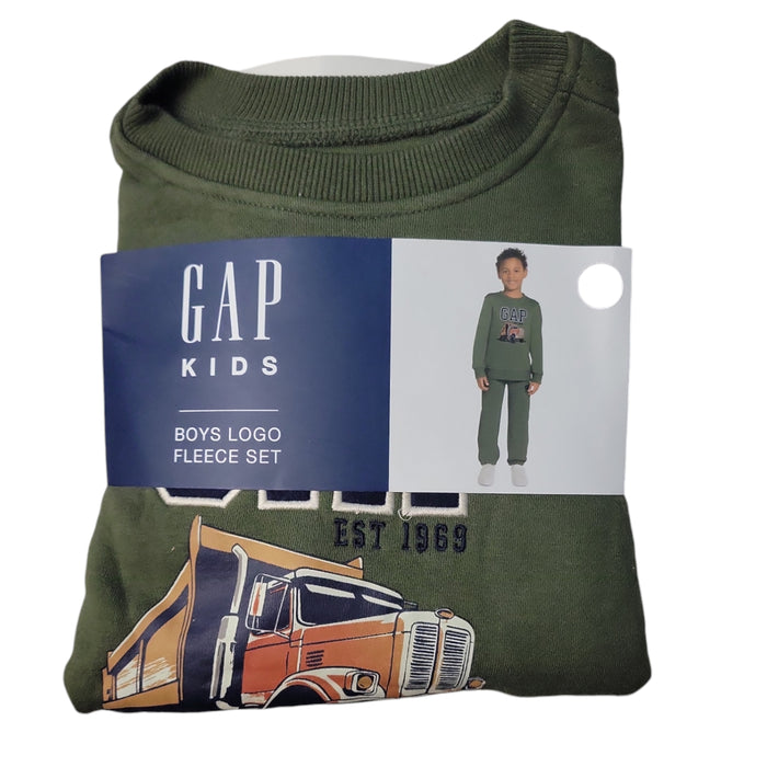 Gap Kids Boys Toddler Logo Fleece Crew Neck & Jogger Matching Set