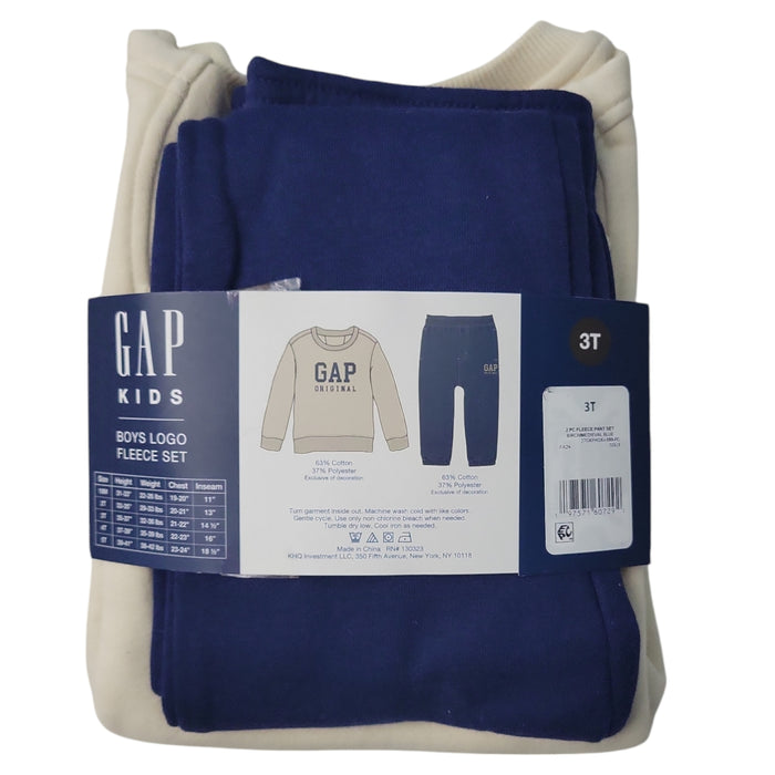 Gap Kids Boys Toddler Logo Fleece Crew Neck & Jogger Matching Set