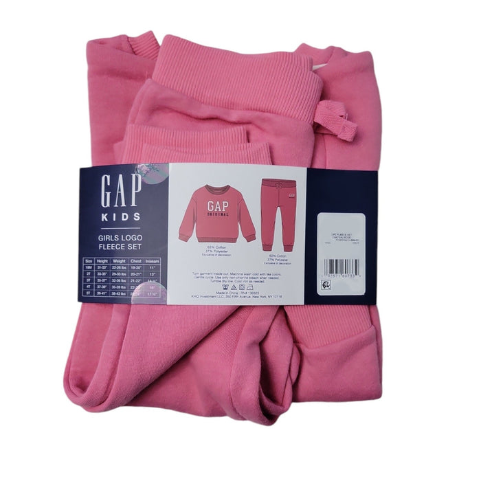 Gap Kids Girls Toddler Logo Fleece Crew Neck & Jogger Matching Set