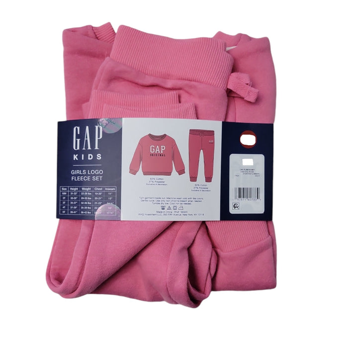 Gap Kids Girls Toddler Logo Fleece Crew Neck & Jogger Matching Set