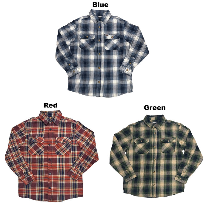Buffalo Men's Relaxed Fit Long Sleeve Button-Up Shirt Jacket w/ Pockets